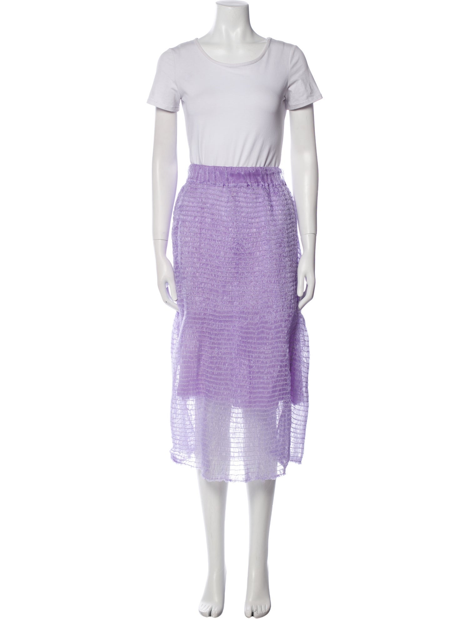 Delfina Balda Raw-Edge Trim Skirt Set